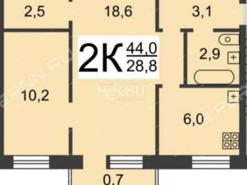 двухкомнатная квартира на улице Октябрьской Революции дом 18