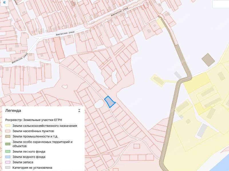 земельный участок 11,5 сотки Свободы, участок 15 деревня Инютино