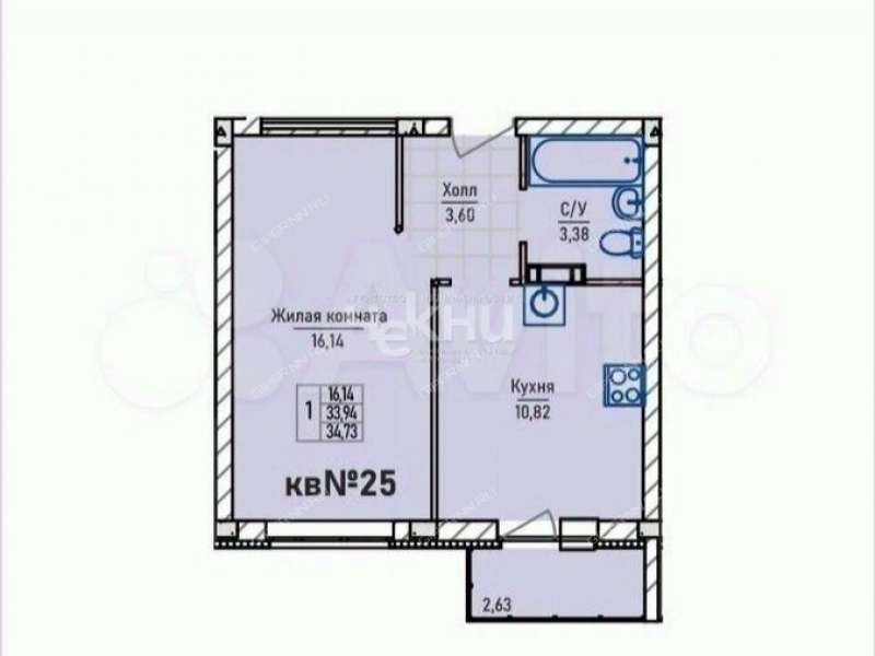 однокомнатная квартира в Инженерном проезде