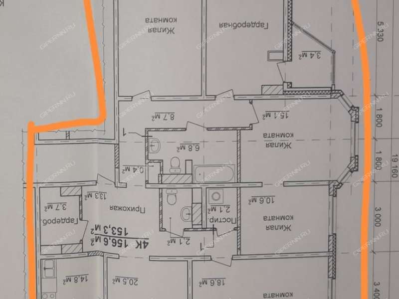 четырёхкомнатная квартира на улице Янки Купалы дом 38