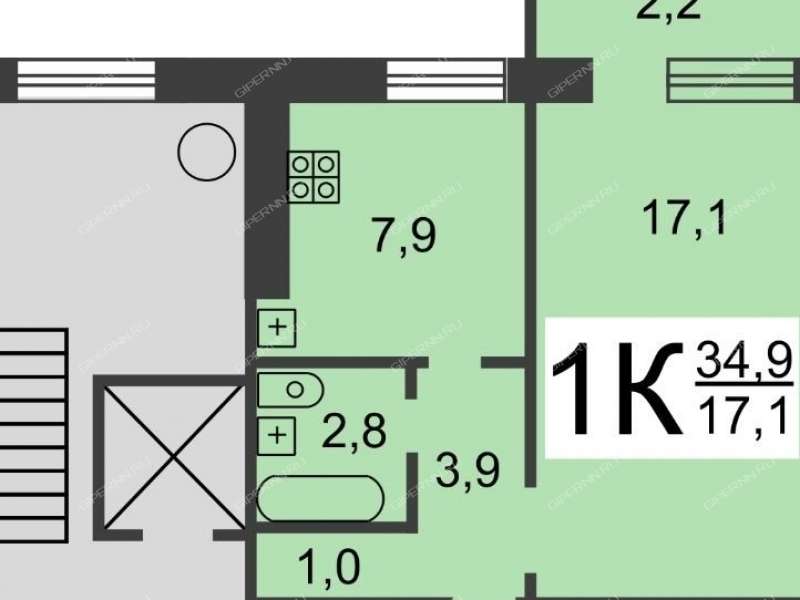 однокомнатная квартира на Днепропетровской улице дом 10
