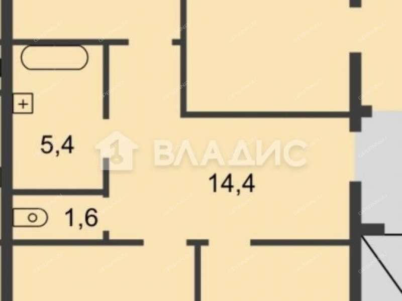 двухкомнатная квартира на улице Бориса Панина дом 7 к3