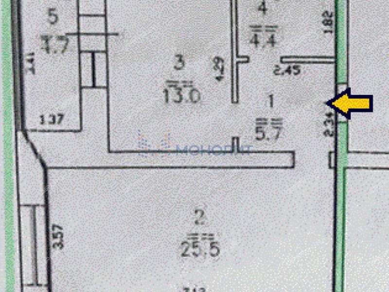 однокомнатная квартира на улице Бориса Панина дом 7 к3