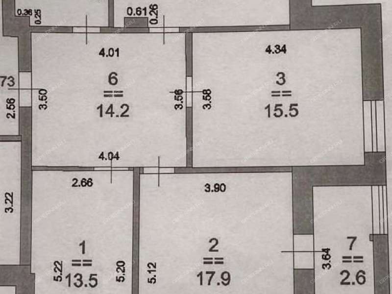 трёхкомнатная квартира на улице Белинского дом 64