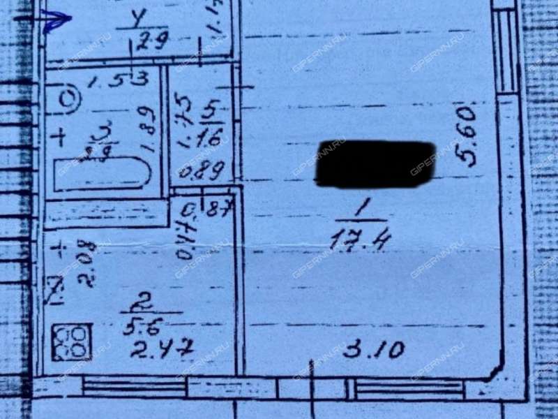 однокомнатная квартира на улице Никиты Рыбакова дом 17