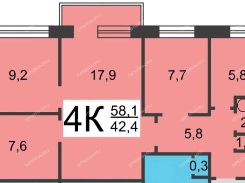 четырёхкомнатная квартира на Зелёной улице дом 7А город Кстово