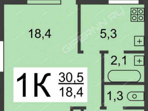 1-komnatnaya-prosp-lenina-d-13a фото