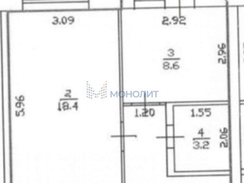 однокомнатная квартира на улице Бурденко дом 33 к1