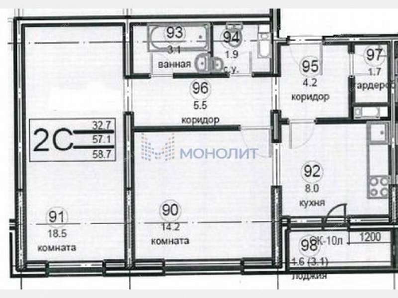 двухкомнатная квартира на улице Максима Горького дом 73