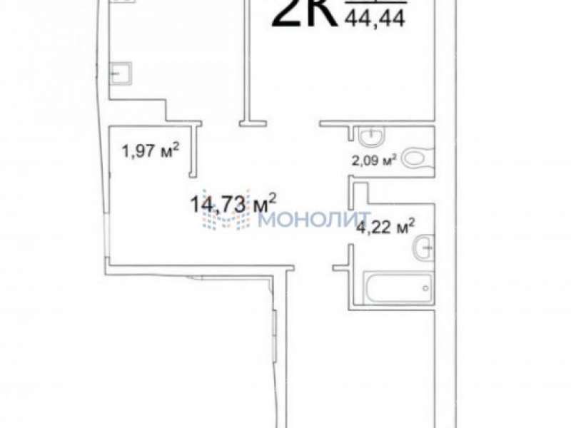 двухкомнатная квартира на Большой Покровской улице дом 80