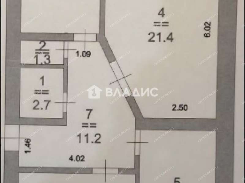 трёхкомнатная квартира на Кстовской улице дом 23 город Кстово