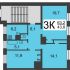 трёхкомнатная квартира на улице Искры дом 43