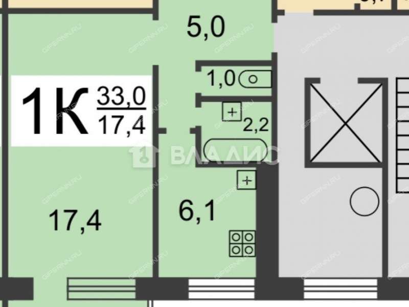 однокомнатная квартира на проспекте Кораблестроителей дом 42