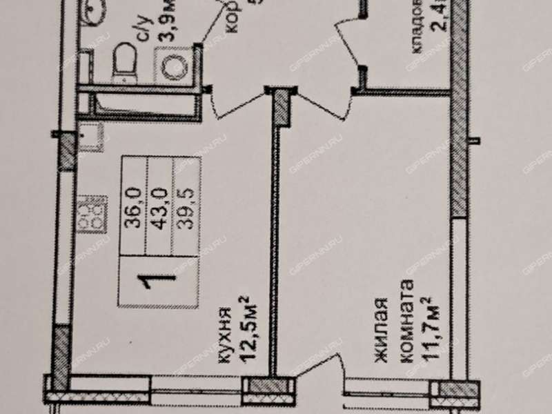 однокомнатная квартира на улице Журова дом 15