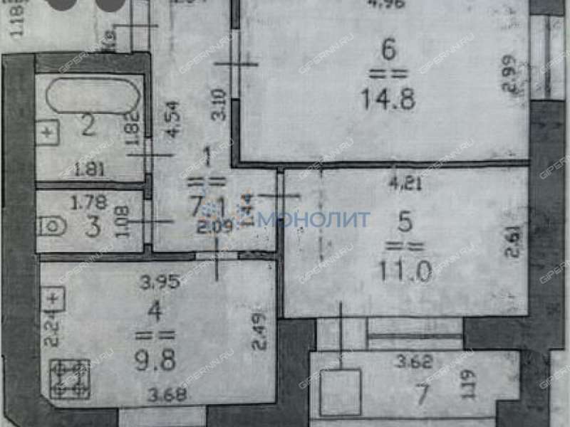 двухкомнатная квартира на Студенческой улице дом 12