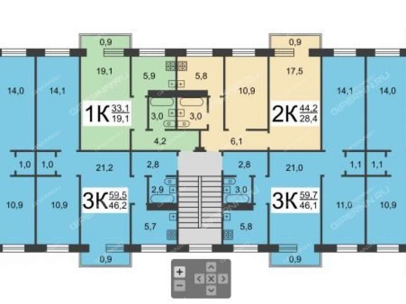 двухкомнатная квартира на улице имени Генерала Ивлиева дом 10 к2