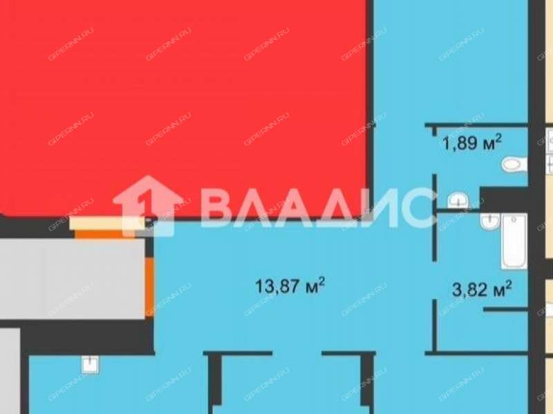 трёхкомнатная квартира на 2-й Оранжерейной улице дом 4А